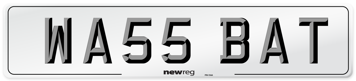 WA55 BAT Number Plate from New Reg